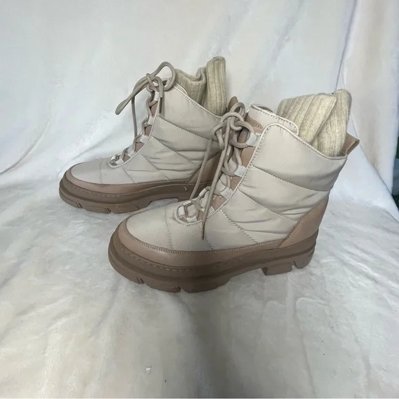 Sam Edelman Tabitha Puffer Lace Up Boot Moonbeam 8.5 - Picture 8 of 11